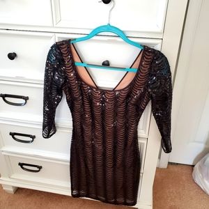 Black sequin dress